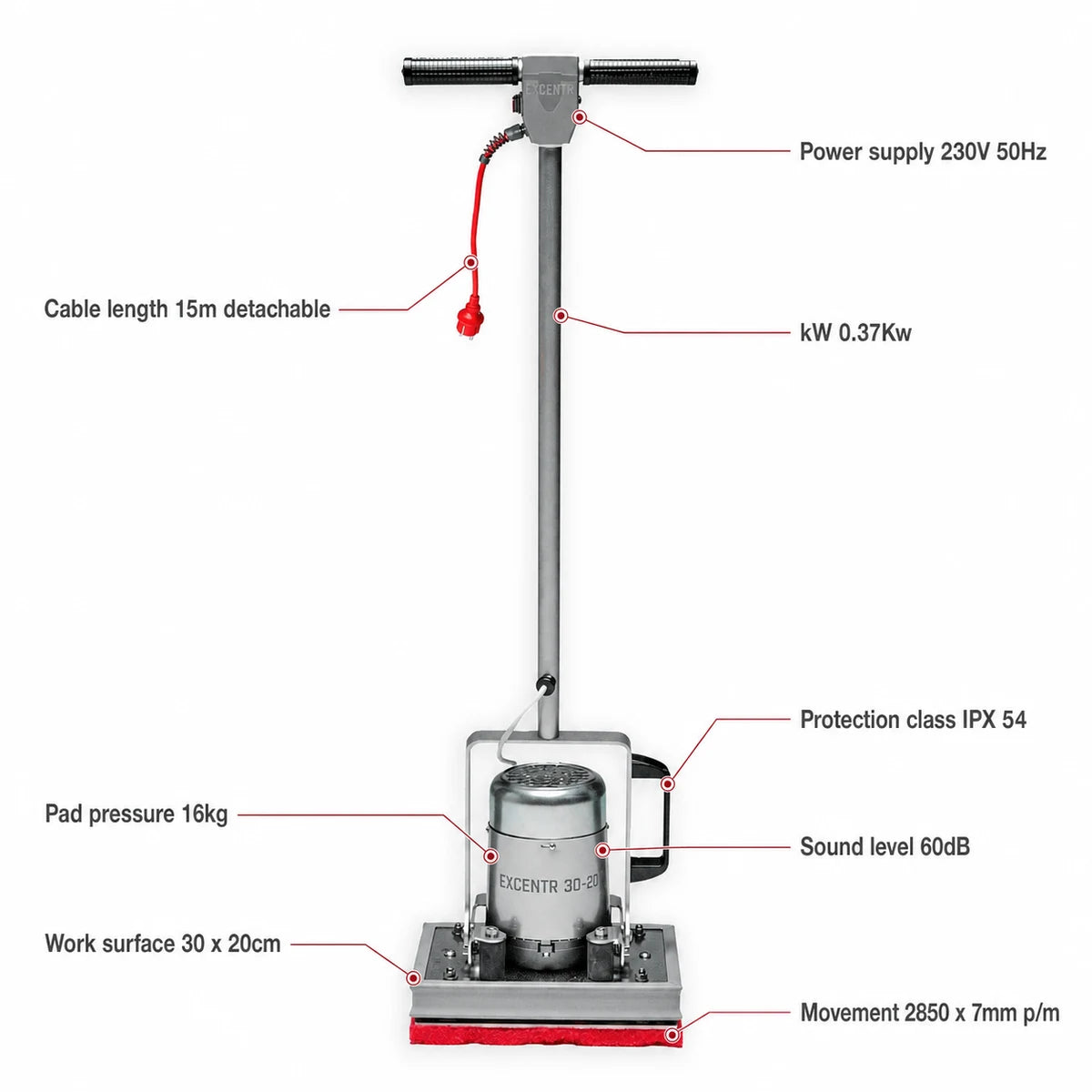Excentr 30‑20 Compact Floor Scrubber Polisher