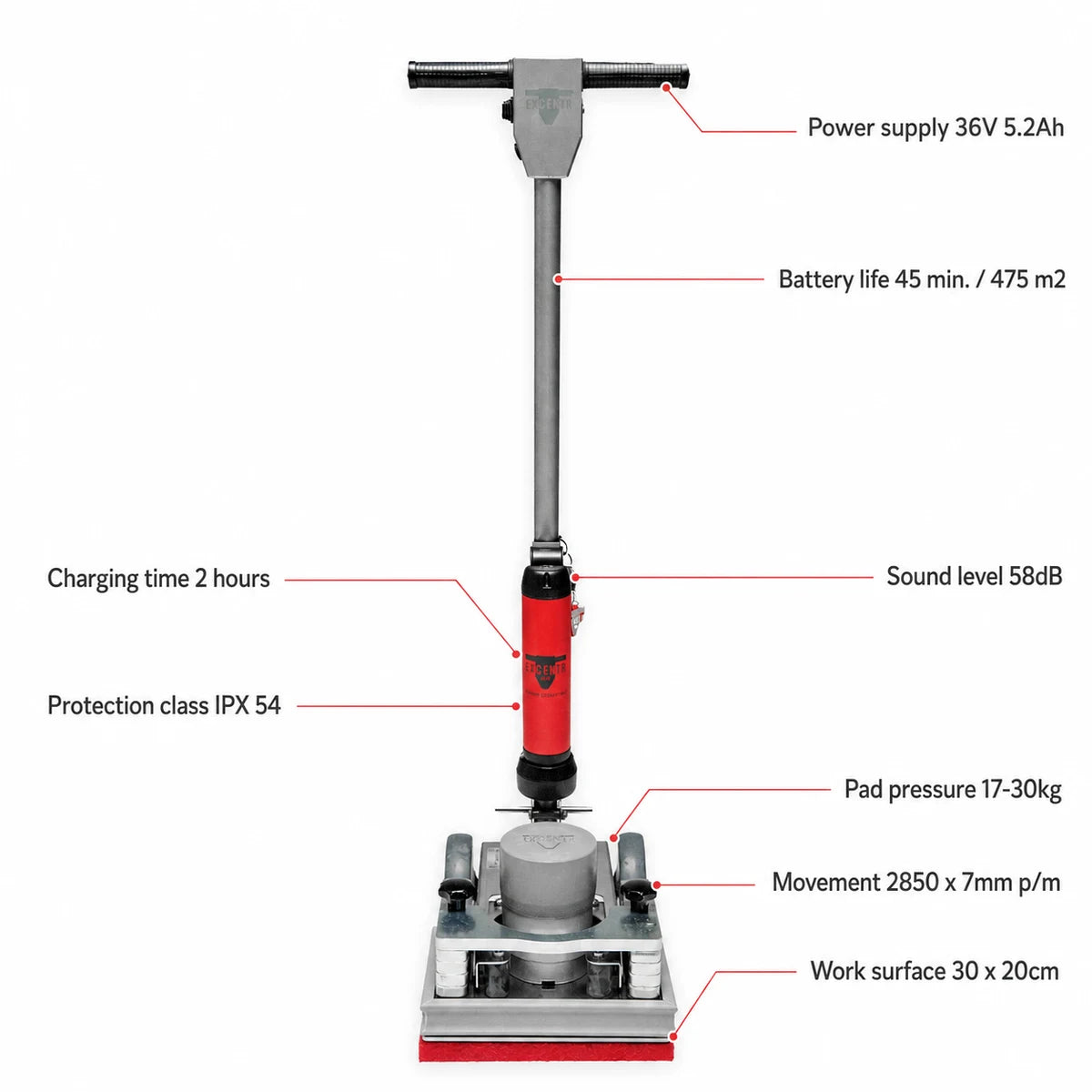 Excentr 30-20+B Floor Scrubber Polisher