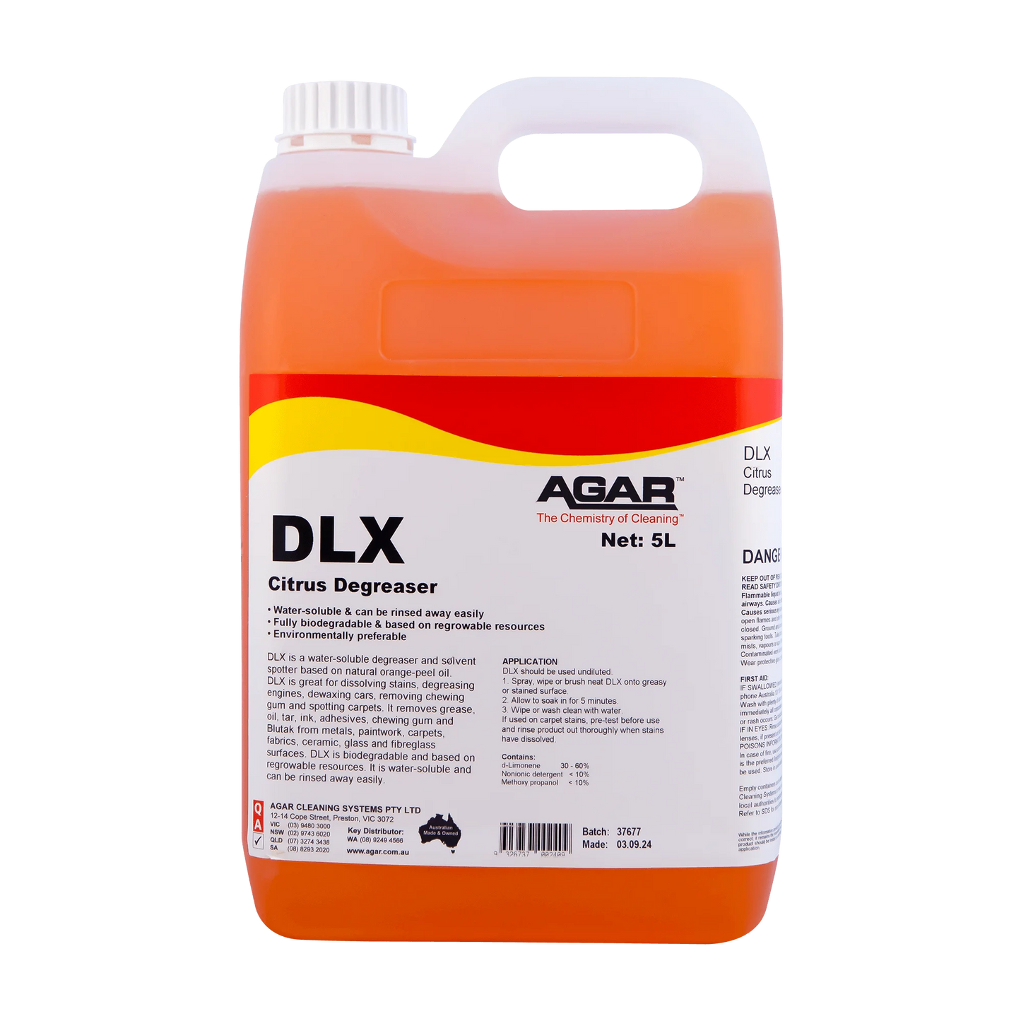 Agar DLX Citrus Degreaser container on a white background
