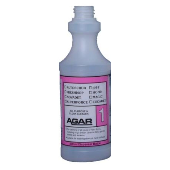 Bottle of Agar all-purpose cleaner on a white background