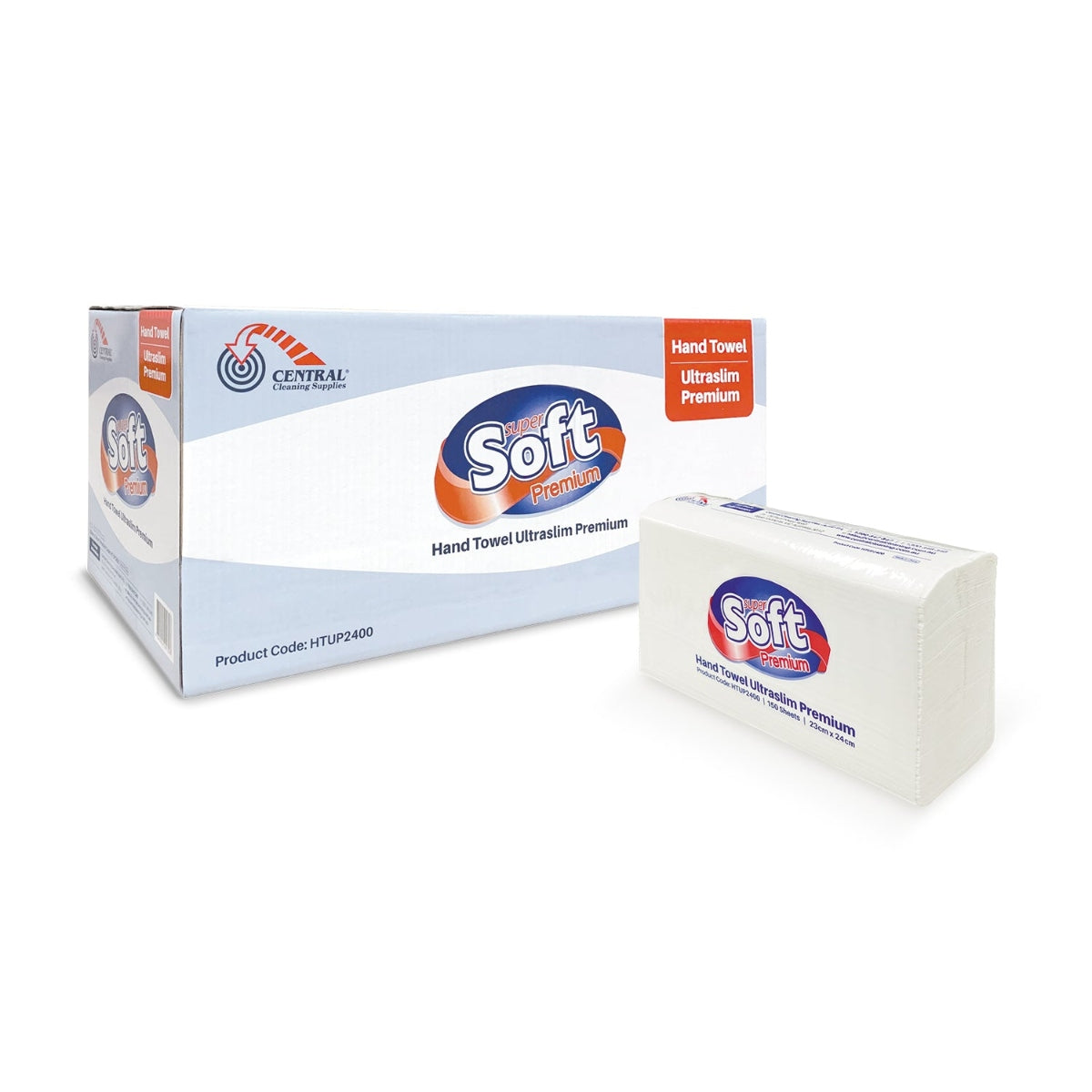 CCS Hand Towel Ultraslim Premium 23cm x 24cm 150 sheets 16 packs per Carton