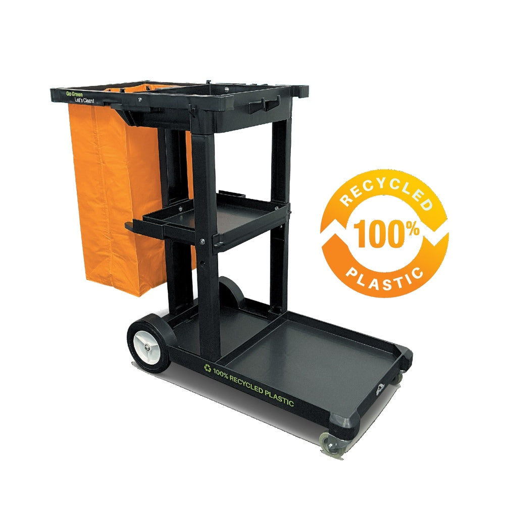 CCS Janitor Cart with 100% Recycled Plastic