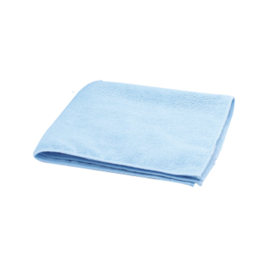 Light blue cleaning cloth on a white background