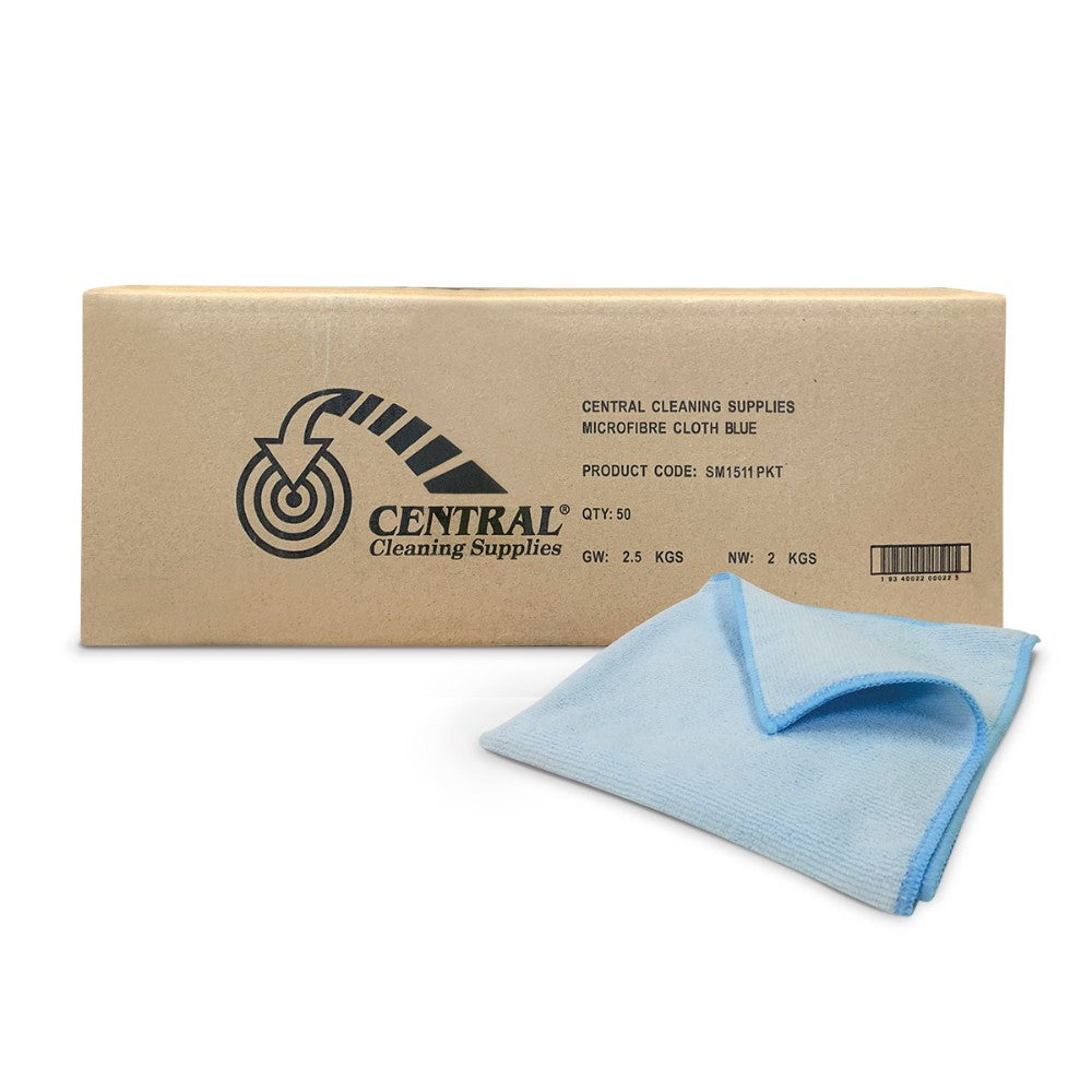 CCS Microfibre Cleaning Cloth Blue 50 Pack