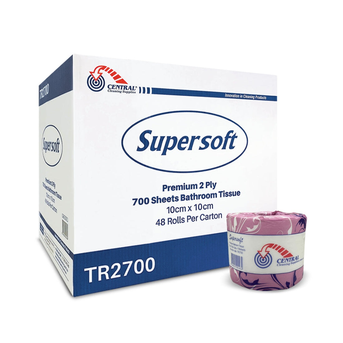 CCS Toilet Tissue Roll 2ply 700 sheets 48 Rolls per Carton