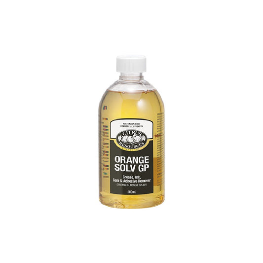 Bottle of Citrus Grove Orange Solv GP on a white background