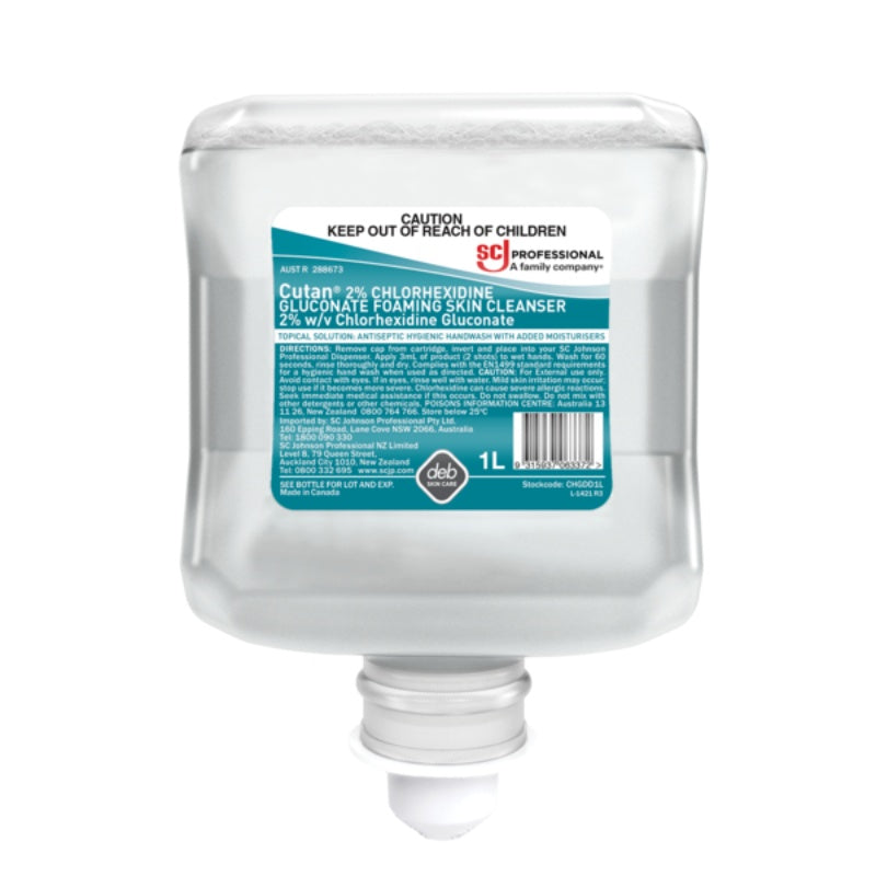 Deb Cutan with a label on a white background