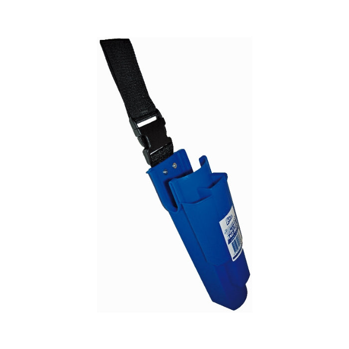 Blue Edco Professional Squeegee Holster & Belt with black strap on a white background