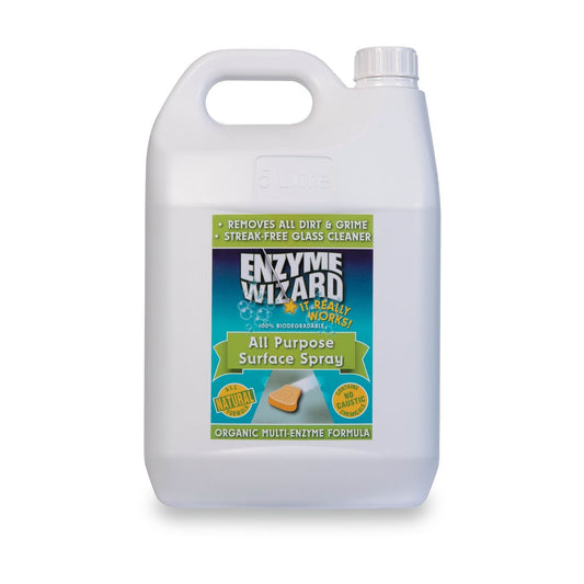 Enzyme Wizard all-purpose surface spray bottle on a white background