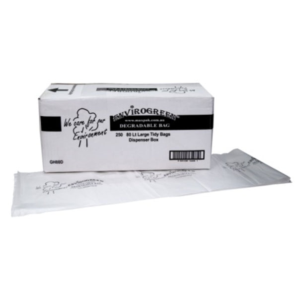 Bin Liner 80L Degradeable 250x Pack
