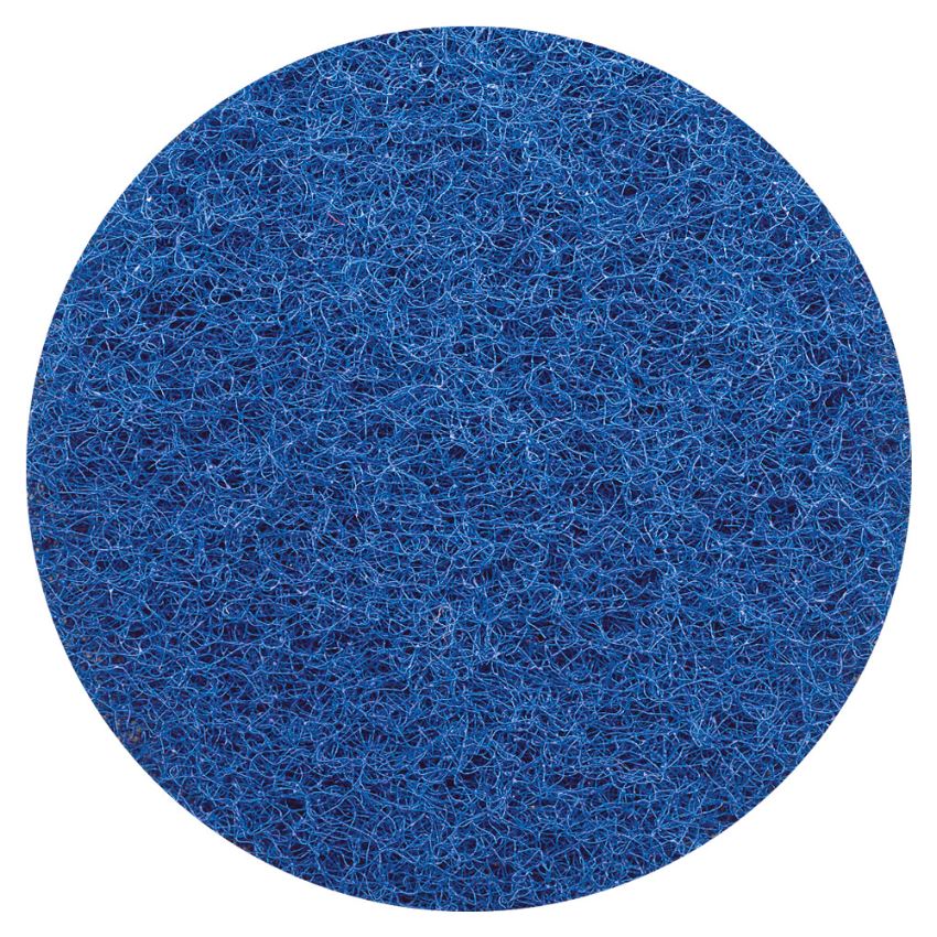 Blue textured floor pad on a white background