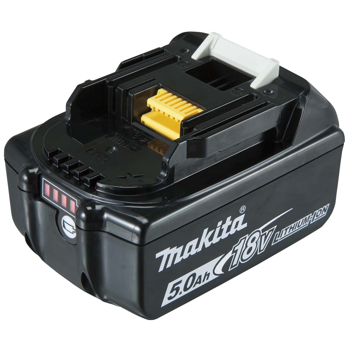 Makita 18V lithium-ion battery on a white background
