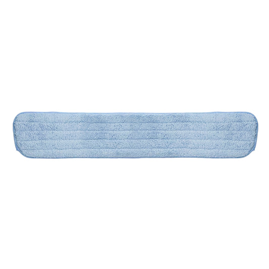 Blue microfiber dust mop pad on a white background