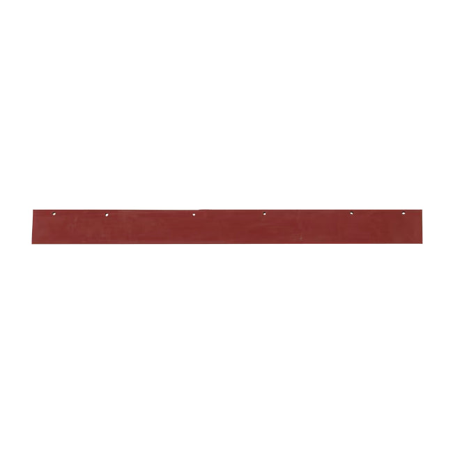 Red rubber strip with holes on a white background