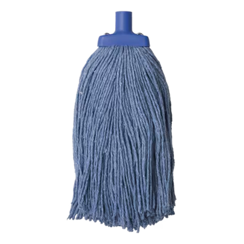 Blue mop head on a white background