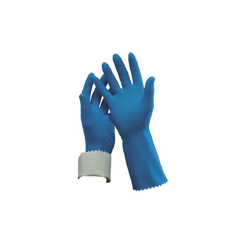 Oates Flock Lined Rubber Gloves Size 9-9½