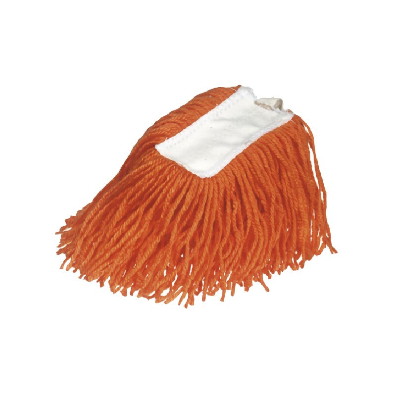 Orange mop head on a white background