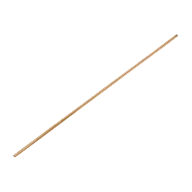 Long wooden handle on a white background