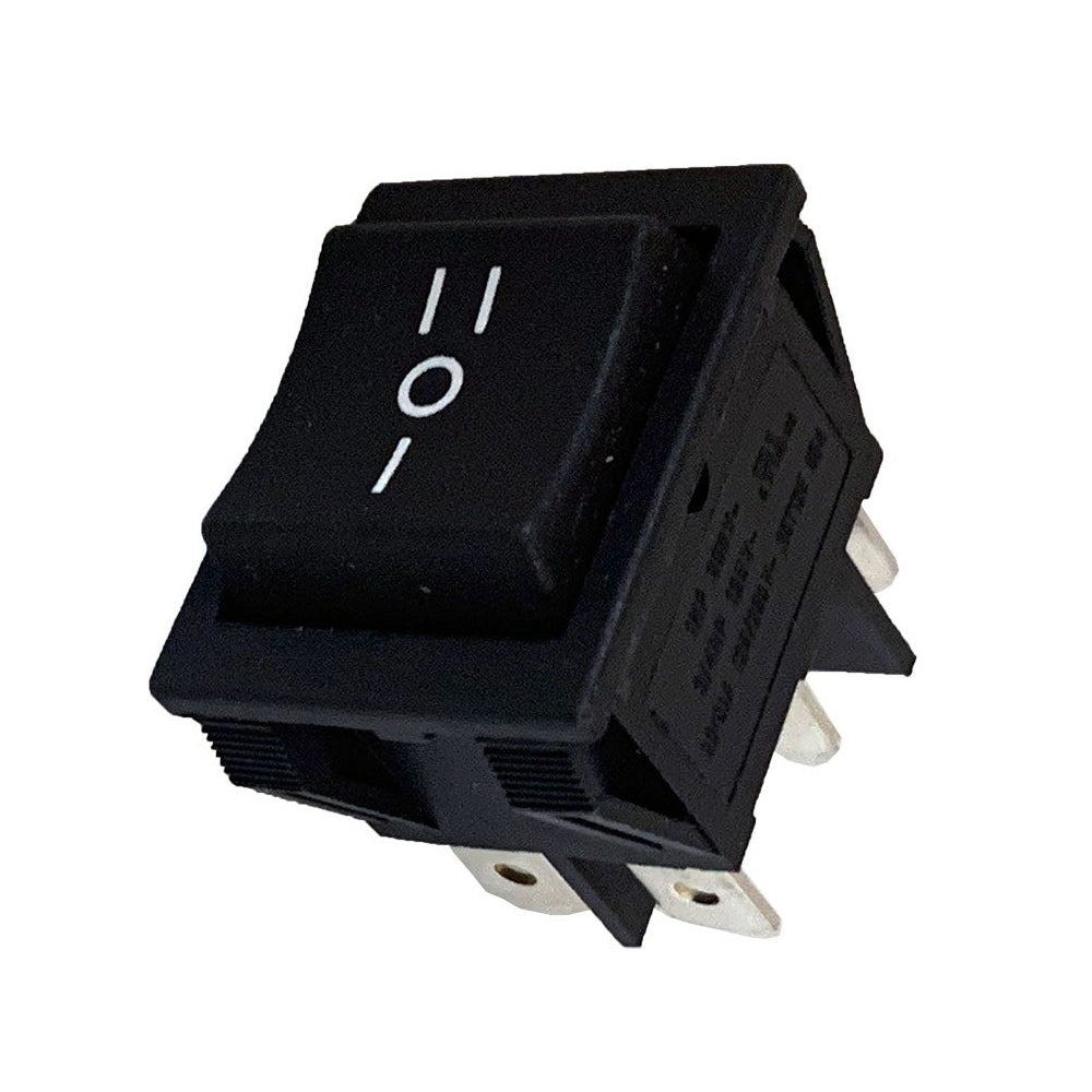 Black toggle switch on a white background