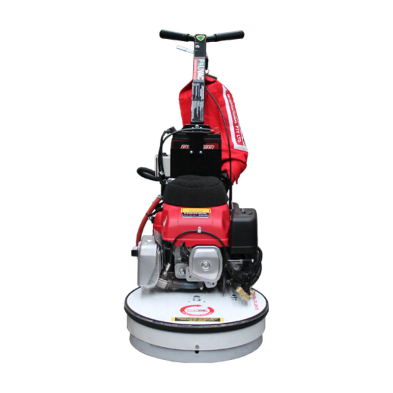 Red and black floor Polivac Gaz 16” Gas Burnisher on a white background