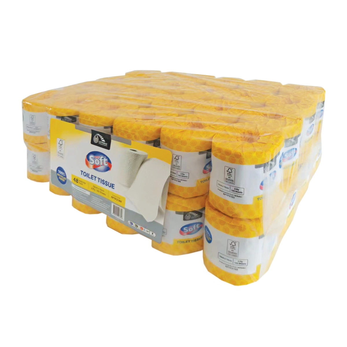 CCS 100% Recycled Toilet Tissue 3Ply 48x Pack
