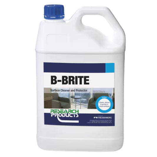 B-Brite surface cleaner and protector container with blue cap on a white background