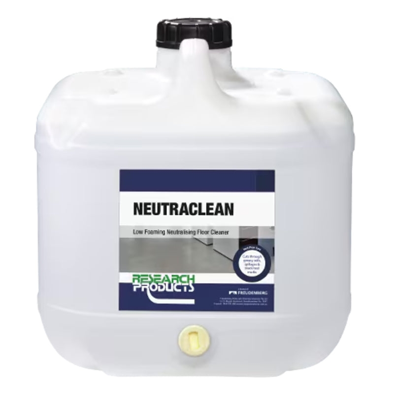 Neutraclean floor cleaner container with label on a white background