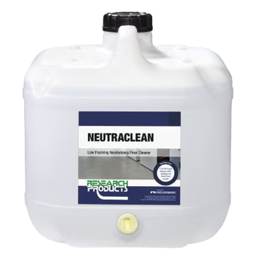 Neutraclean floor cleaner container with label on a white background