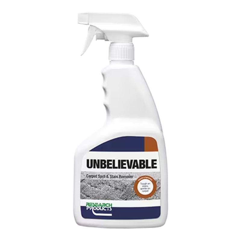 Spray bottle of Research Products Unbelievable on a white background