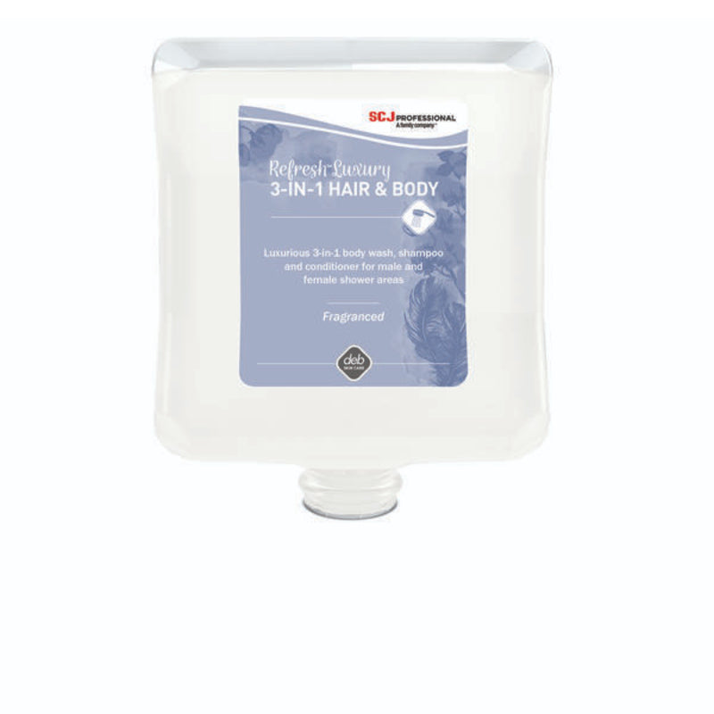SC Johnson Refresh Luxury 3-in-1 Hair & Body product on a white background