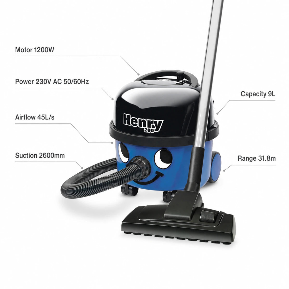 Numatic Henry Vacuum Cleaner Blue