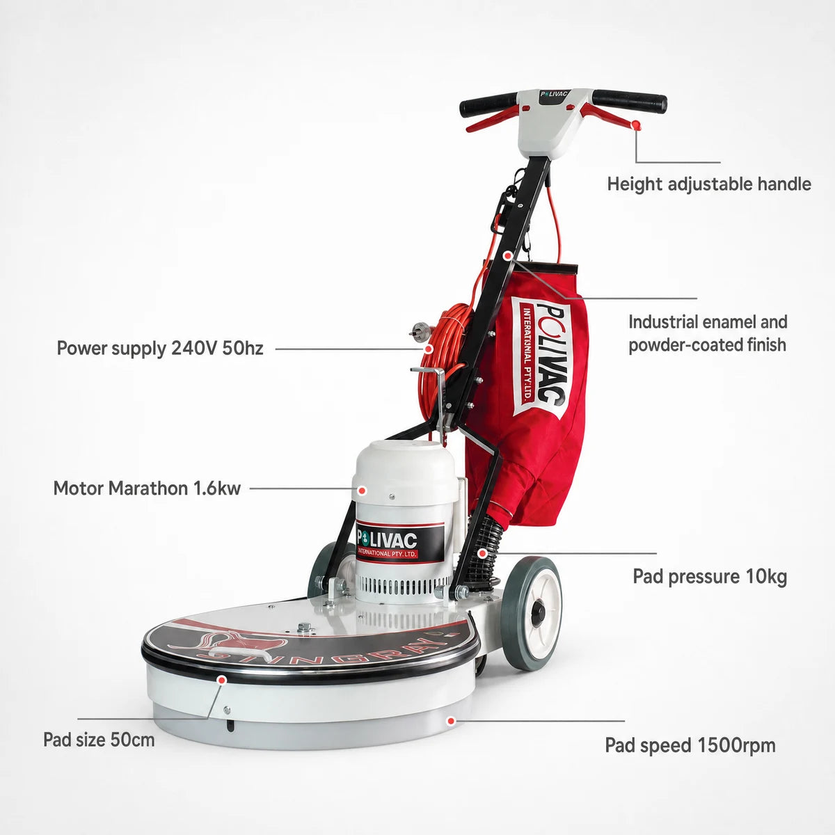 Polivac SL2000 Stingray 50cm Ultra-high Speed Suction Burnisher