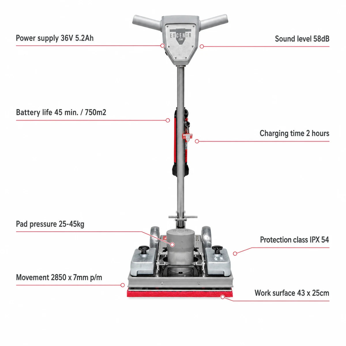 Excentr 40-25B Floor Scrubber Polisher