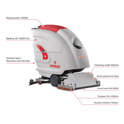 Comac Simpla 50BTS Cylind Auto Scrubber