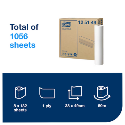 Tork Perforated Couch Roll White C1