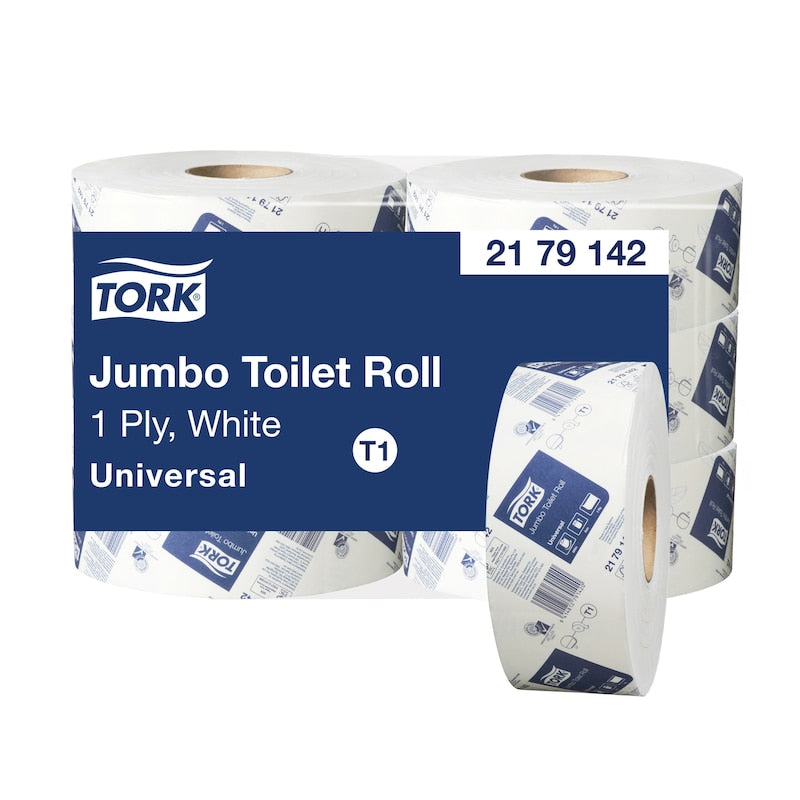 Tork Jumbo 1Ply Toilet Roll 600m 6x Pack