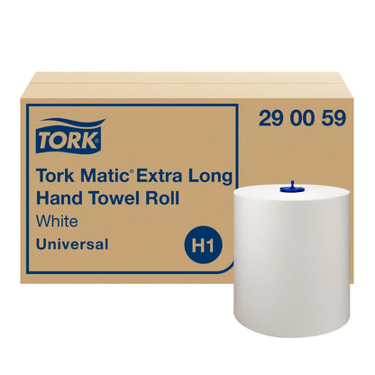 Tork Matic Extra Long Paper Hand Towels White H1 x6