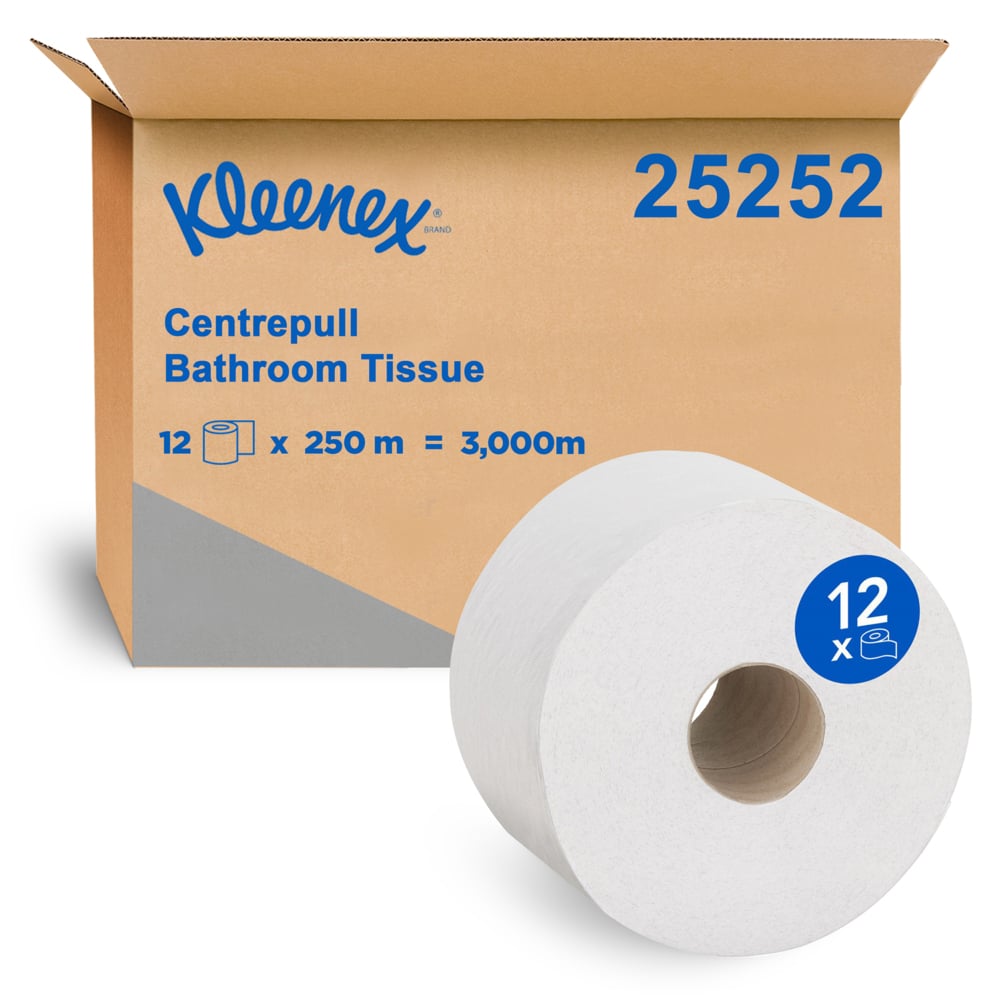 Kleenex Toilet Tissue Centre Pull 2Ply 12x Rolls per Carton