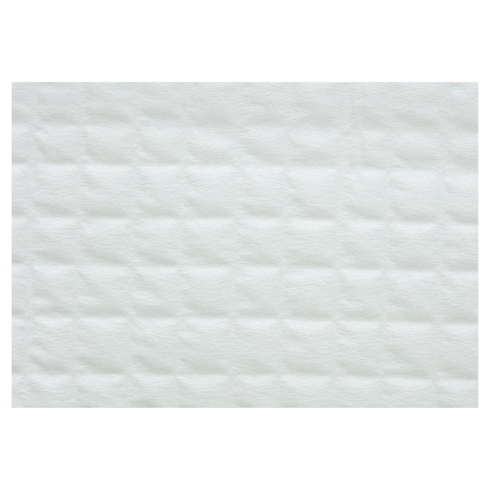Rectangular wiper with a subtle pattern on a white background