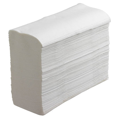 Stack of white paper towels on a white background