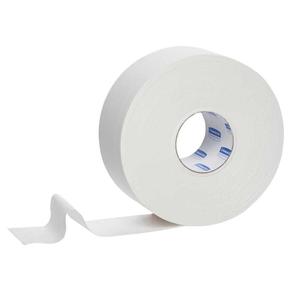 White paper towel roll on a white background