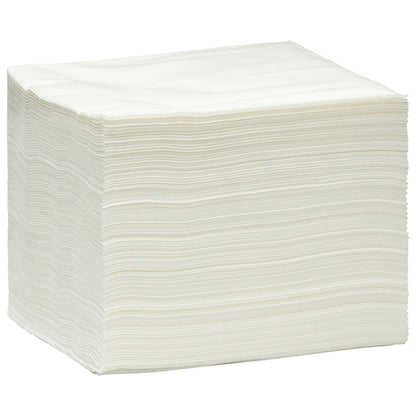 Stack of white paper towels on a white background