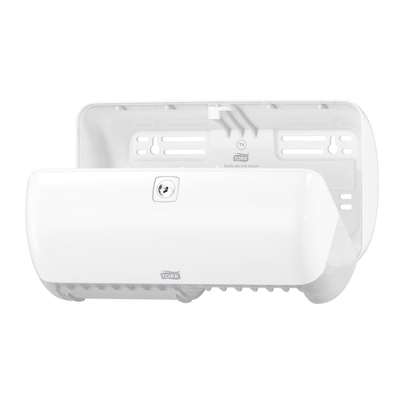 White Tork paper towel dispenser on a white background