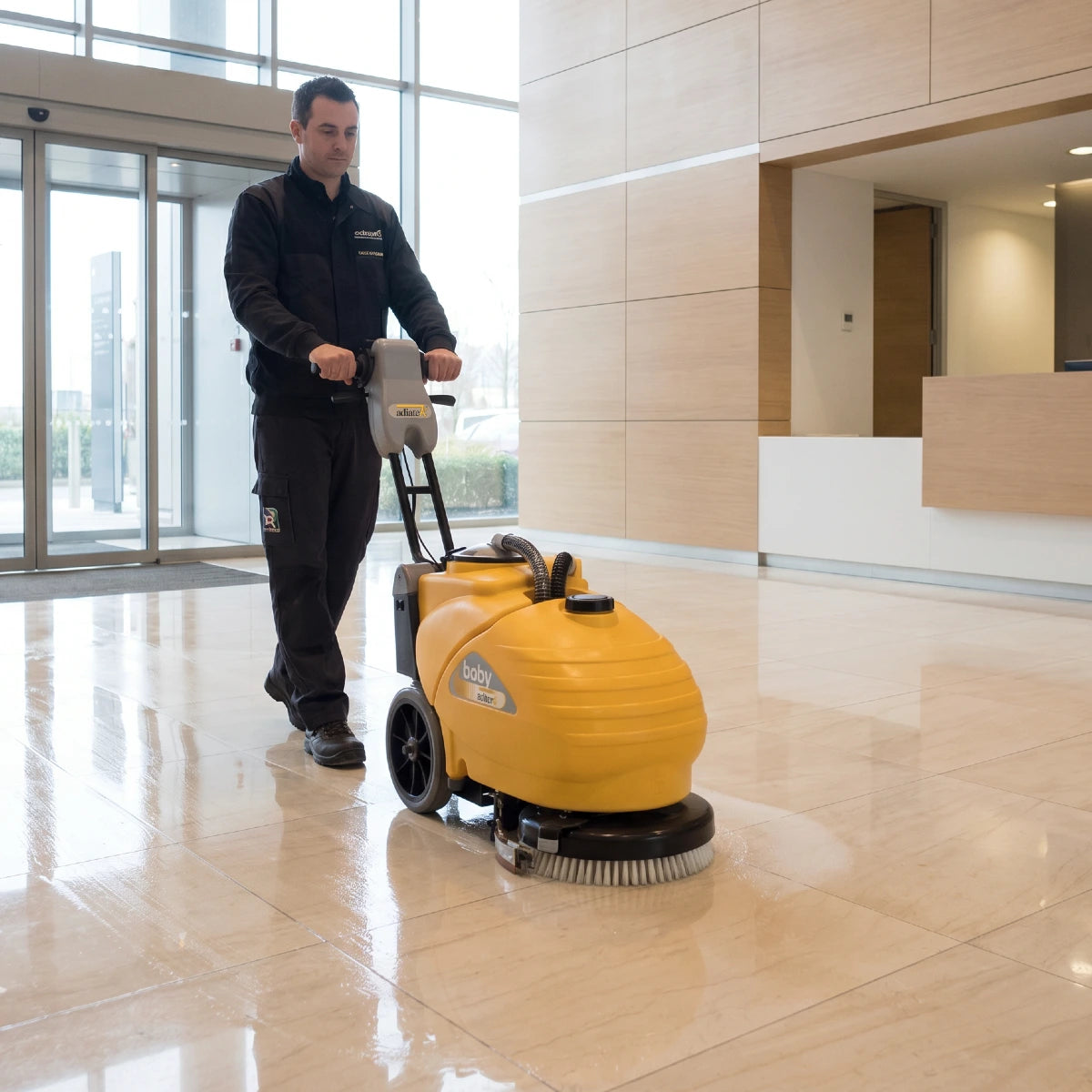Adiatek Baby 33cm Floor Scrubber battery operated
