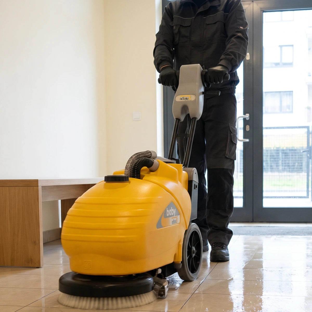 Adiatek Baby 33cm Floor Scrubber battery operated
