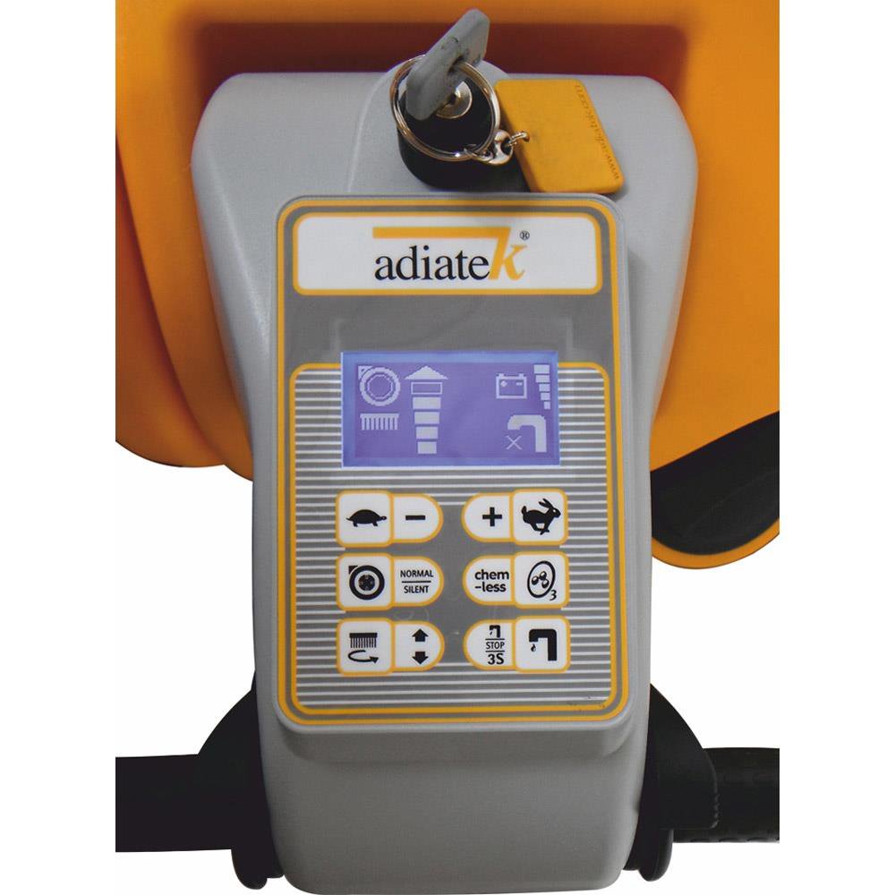 Adiatek device with digital display and control buttons on a white background