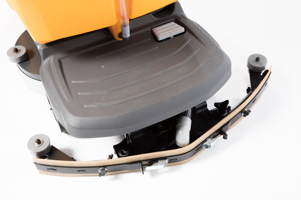 Close-up of a scrubber stand on a white background