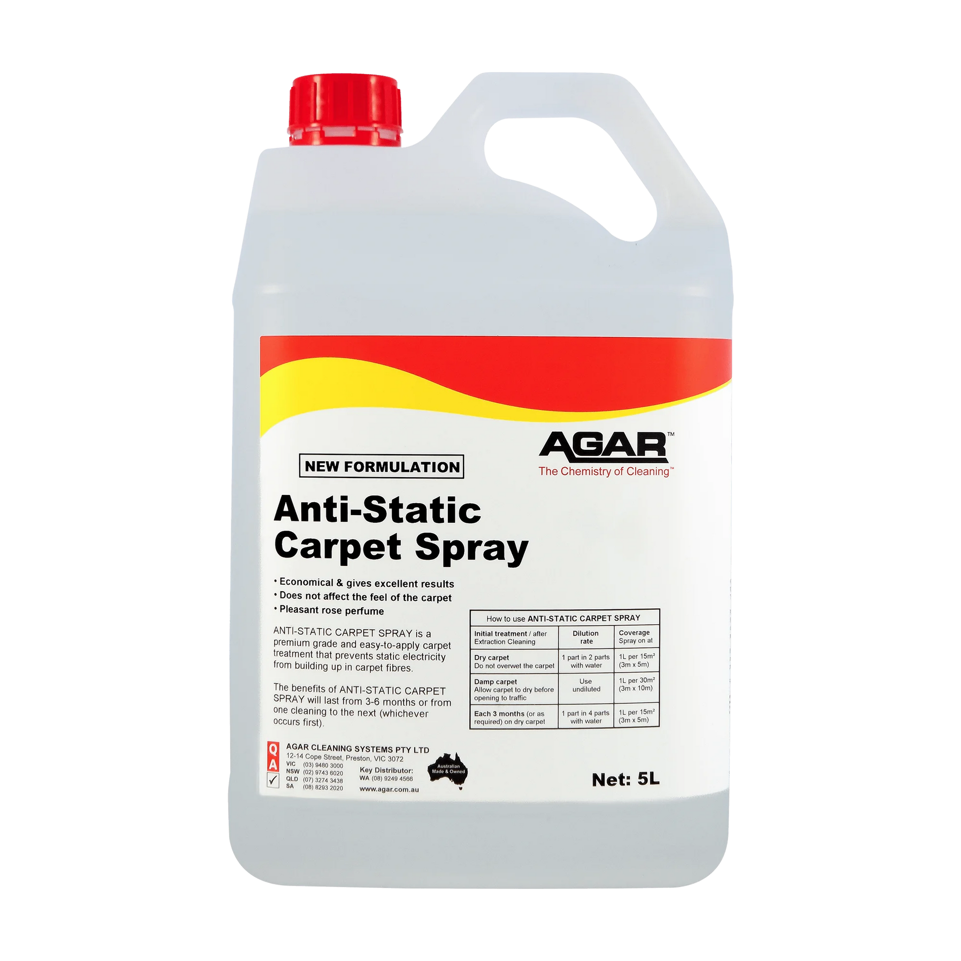 Agar Anti-Static Carpet Spray 5L
