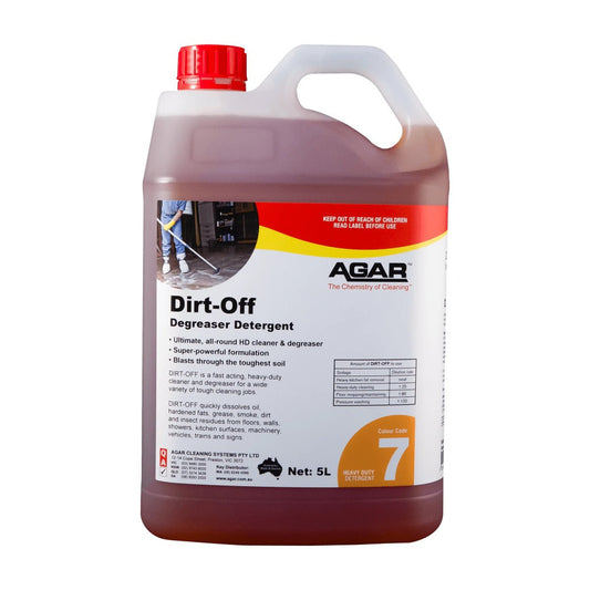 Agar Dirt-Off Degreaser Detergent container on a white background