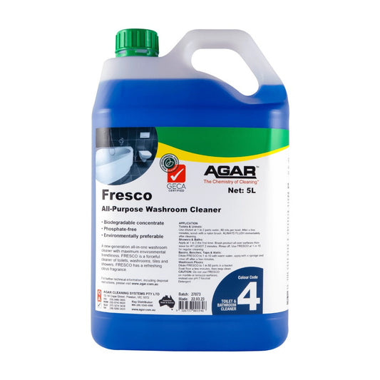 Agar Fresco all-purpose washroom cleaner container on a white background